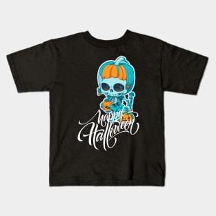 Funny Halloween Skeleton Kids T-Shirt